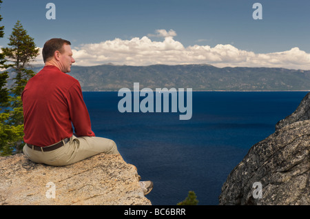 Observation touristique de lac Tahoe Vista point Banque D'Images