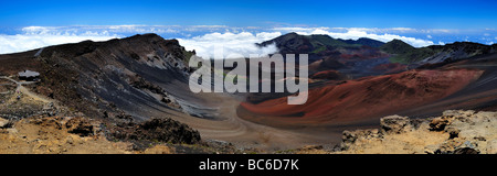 Vue panoramique du Parc National de Haleakala, Maui, Hawaii, USA. Banque D'Images