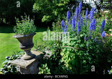 Jardin Anglais aménagé à Cothay Manor, demeure seigneuriale et Manor à Wellington, Somerset, UK Banque D'Images