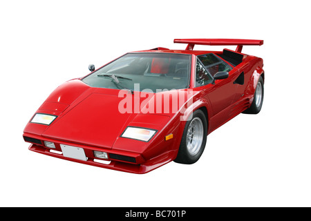 1988 Lamborghini Countach S. Voiture de sport exotique. 1998 kit car replica. Logos déposés. Banque D'Images