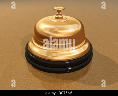 Illustration d'un hôtel bell sur un comptoir Banque D'Images