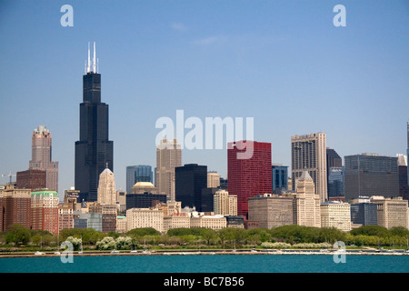Skyline of Chicago Illinois USA  Banque D'Images
