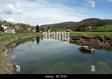 La rivière Wye dans Monmouthshire Banque D'Images