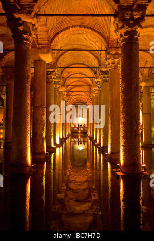 La Citerne basilique à Istanbul Turquie Banque D'Images