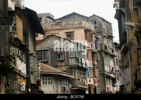 Les bâtiments résidentiels au cœur du sud de Mumbai en Inde, l'Fort Banque D'Images