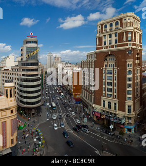 Gran Via Madrid Espagne Banque D'Images