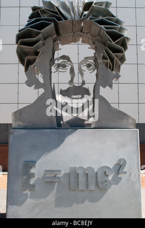 Questacon Albert Einstein Sculpture, Canberra, ACT, Australie Banque D'Images