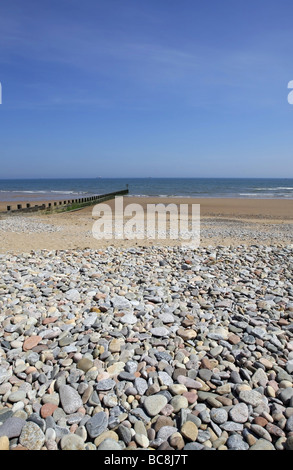 La superbe plage de sable à Aberdeen, Écosse, Royaume-Uni vu sur une journée ensoleillée. Banque D'Images