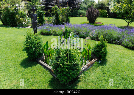 Jardin Anglais aménagé en parc Swan Mews, Somerset, UK Banque D'Images