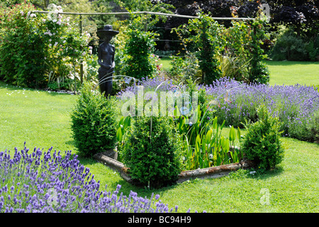 Jardin Anglais aménagé en parc Swan Mews, Somerset, UK Banque D'Images