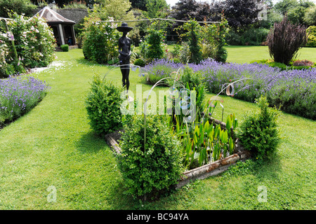 Jardin Anglais aménagé en parc Swan Mews, Somerset, UK Banque D'Images