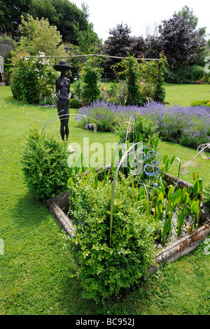 Jardin Anglais aménagé en parc Swan Mews, Somerset, UK Banque D'Images