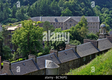 La Coupole sur de nouveaux bâtiments, de l'usine Numéro 2 Numéro 1, et de l'usine de New Lanark. Lanarkshire, Écosse, Royaume-Uni, Europe. Banque D'Images