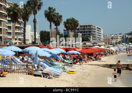 La plage Juan Les Pins Antibes Banque D'Images