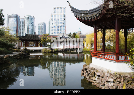 Le Dr Sun Yat Sen Park Chinatown Vancouver British Columbia Canada Banque D'Images