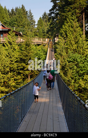 Lynn Canyon Capilano Suspension Bridge Vancouver Canada Amérique du Nord Banque D'Images