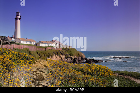 Auberge de Jeunesse à Pigeon Point Lighthouse, près de Half Moon Bay, Californie Banque D'Images