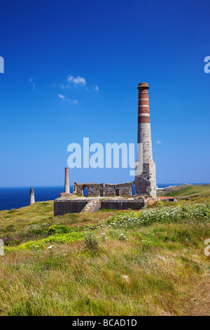 Demeure du Levant tin mine près de Pendeen, Cornwall, England, UK Banque D'Images
