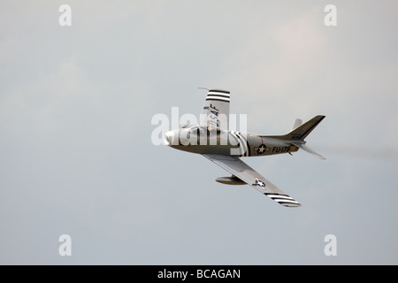 F86 Sabre aerial affichage à l'Airshow de Biggin Hill Banque D'Images