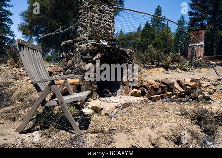 La destruction de forêt de la Californie à Santa Cruz Mountains Banque D'Images