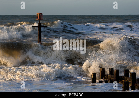 La mousse sur les marée montante, North Norfolk Banque D'Images