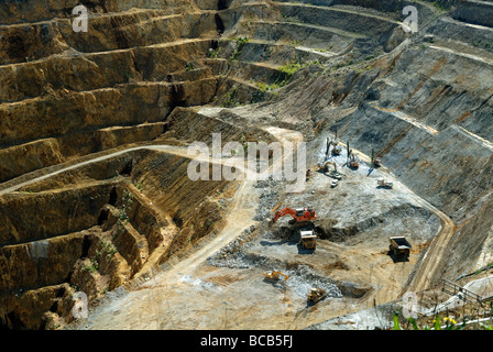 La mine d'or à ciel ouvert, le Coromandel, Waihi, Nouvelle-Zélande Banque D'Images