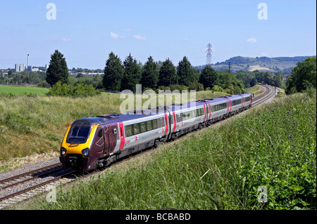 AXC Voyager se dirige vers le sud par Stonehouse Gloucestershire avec un Glasgow Plymouth le 24 06 09 Banque D'Images