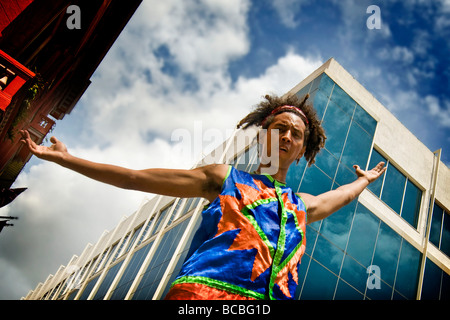 Cuba La Havane dans la rue spectacle folklorique Banque D'Images