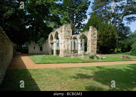 Les ruines de l'abbaye d'Abingdon dont la plupart a été vendue après la dissolution des monastères en 1538 par Henry le huitième Banque D'Images