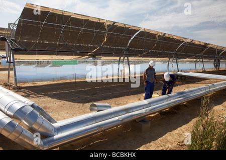 L'usine électrique construite par l'entreprise espagnole Abengo dans Sanlucar la Mayor, près de Séville, Espagne Banque D'Images