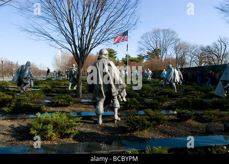 Faire progresser les soldats de statues en bronze Korean War Veterans Memorial Washington DC Washington DC nord-américaine USA United States No Banque D'Images