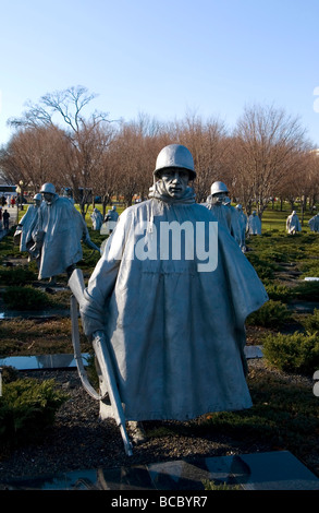 Faire progresser les soldats de statues en bronze Korean War Veterans Memorial Washington DC Washington DC nord-américaine USA United States No Banque D'Images