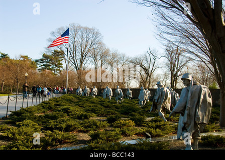 Faire progresser les soldats de statues en bronze Korean War Veterans Memorial Washington DC Washington DC nord-américaine USA United States No Banque D'Images