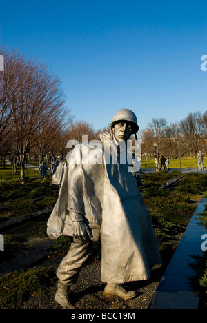 Faire progresser les soldats de statues en bronze Korean War Veterans Memorial Washington DC Washington DC nord-américaine USA United States No Banque D'Images