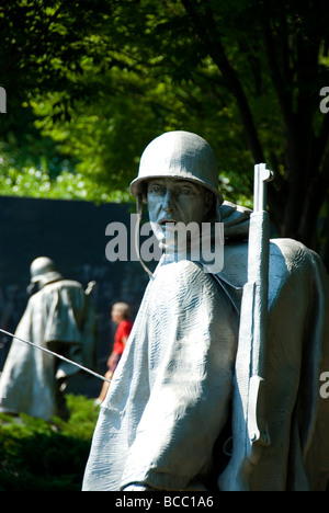 L'angoisse Korean War Veterans Memorial Washington DC Banque D'Images