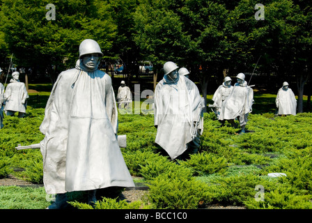 Faire progresser les soldats de statues en bronze Korean War Veterans Memorial Washington DC Washington DC nord-américaine USA United States No Banque D'Images