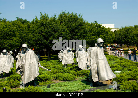 Faire progresser les soldats de statues en bronze Korean War Veterans Memorial Washington DC Washington DC nord-américaine USA United States No Banque D'Images