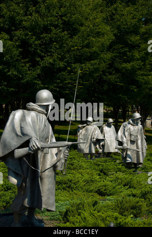 Faire progresser les soldats de statues en bronze Korean War Veterans Memorial Washington DC Washington DC nord-américaine USA United States No Banque D'Images