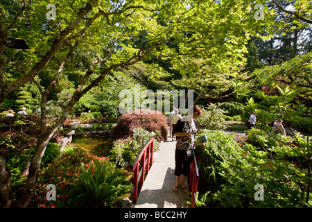 Les jardins Butchart, près de Victoria, sur l'île de Vancouver, Canada Amérique du Nord jardin japonais Banque D'Images