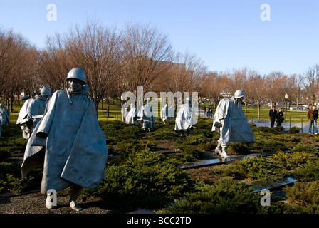 Faire progresser les soldats de statues en bronze Korean War Veterans Memorial Washington DC Washington DC nord-américaine USA United States No Banque D'Images