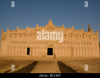 Le Burkina Faso. Sahel. Ville de Bani. Les mosquées de style soudanais.minarets. Banque D'Images