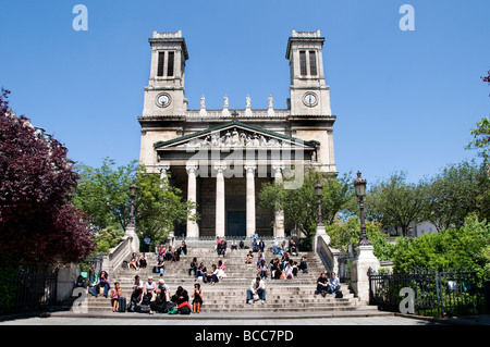 Paris France Saint Vincent de Paul de gens d'église Banque D'Images