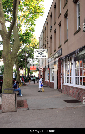 Main St., Sag Harbor, Long Island, NY USA Banque D'Images