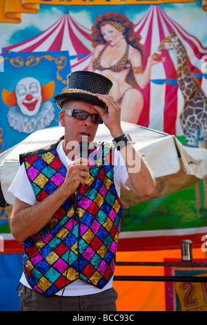 La promotion d'un freak show à Coney Island à New York Banque D'Images