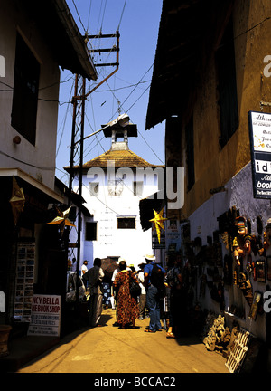 Synagogue de ancien quartier juif fort Cochin Kerala Inde Banque D'Images