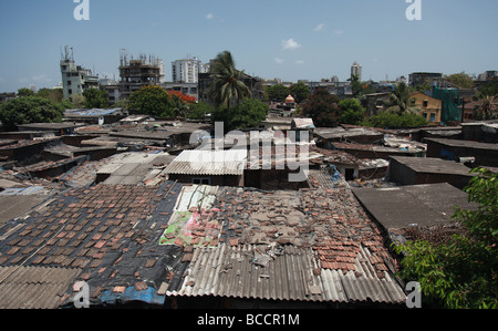 Le célèbre bidonville de Dharavi Banque D'Images