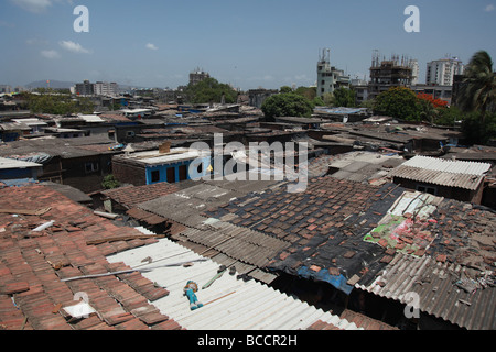 Le célèbre bidonville de Dharavi Banque D'Images