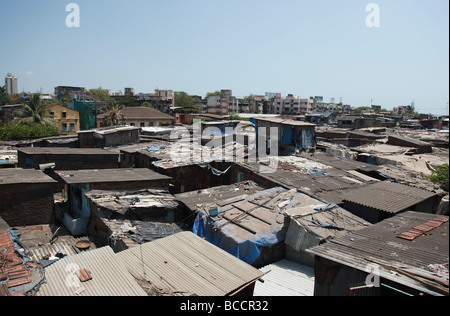 Le célèbre bidonville de Dharavi Banque D'Images