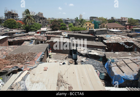 Le célèbre bidonville de Dharavi Banque D'Images