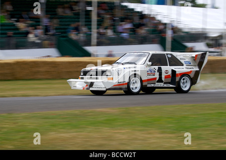 Audi Quattro rally automobile le Goodwood Hill Climb au Festival of Speed 2009. Banque D'Images